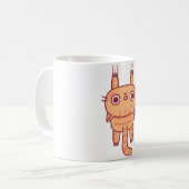 Funny Tabby Chat mit Claws zu halten Kaffeetasse (Vorderseite Links)