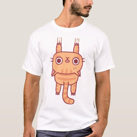 Funny Tabby Chat mit Claws zu halten T-Shirt (Vorderseite)