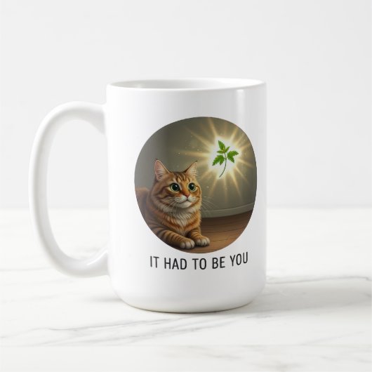 Funny Tabby Katze Catnip Es musste sein Sie Romanc Kaffeetasse (Links)