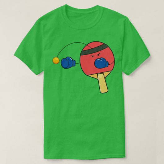 Funny Table Tennis Boxing T-Shirt (Design vorne)