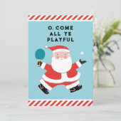 Funny Table Tennis Feiertagskarte (Stehend Vorderseite)