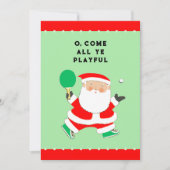 Funny Table Tennis Feiertagskarte (Vorderseite)