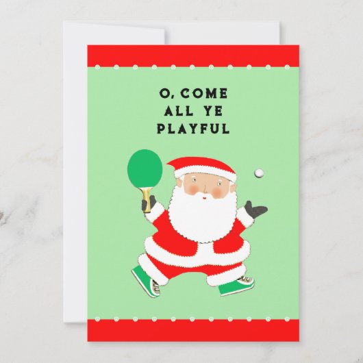 Funny Table Tennis Feiertagskarte (Vorderseite)