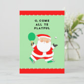 Funny Table Tennis Feiertagskarte (Stehend Vorderseite)