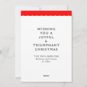 Funny Table Tennis Feiertagskarte (Rückseite)