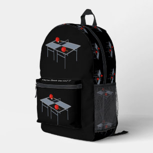 Funny Table Tennis serviert, Full Print Ruckpack Bedruckter Rucksack