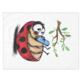 Funny Tablecloth Ladybug mit Telefon Tischdecke (Vorderseite (Horizontal))