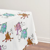 Funny Tableclout mit farbigen geometrischen Kühen Tischdecke (Beispiel)