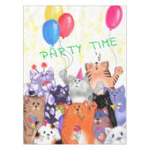 Funny Tableclout mit Happy Cats Party Benutzerdefi Tischdecke (Vorderseite)