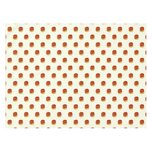 Funny Tableclover mit Happy Worm in Red Apple Tischdecke (Vorderseite (Horizontal))