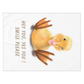 Funny Tableclover mit Happy Yellow Duck - Lächeln Tischdecke (Vorderseite (Horizontal))