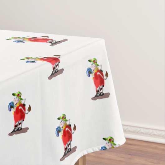 Funny Tableclover mit moderner Kuh Tischdecke (Beispiel)
