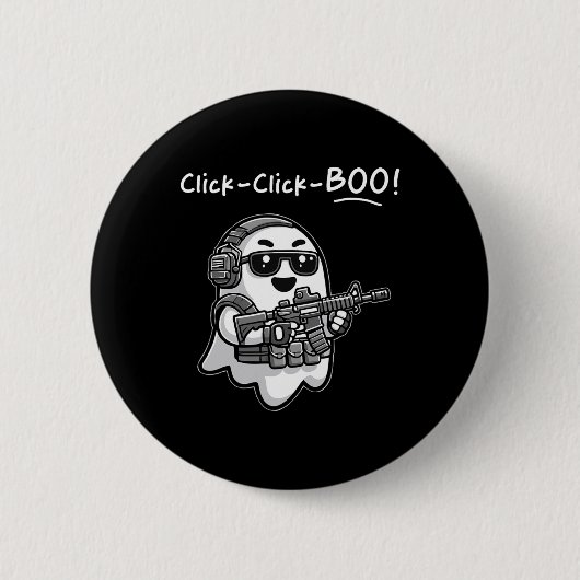 Funny Tachost Klicken Sie auf Boot Halloween Vet Button (Vorderseite)