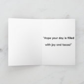 Funny Taco Birthday Card Greeting Karte (Innenseite)