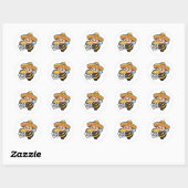 Funny Taco Buzz Bumble Bee Runder Aufkleber (Blatt)