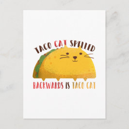 Funny Taco Cat Cartoon Teen Boy Girl Mexikanisches Postkarte