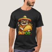 Funny Taco Cat – Mexican Cat Lover Illustration T-Shirt (Vorderseite)