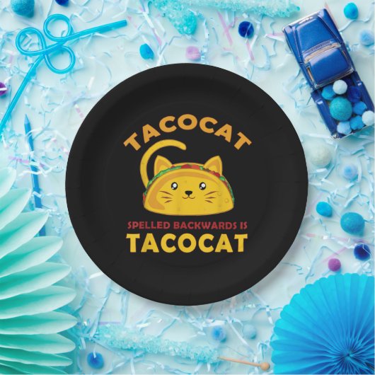 Funny Taco Cat Zitat Meme Einzigartige Männer Kind Pappteller (Party)