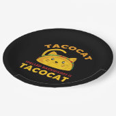 Funny Taco Cat Zitat Meme Einzigartige Männer Kind Pappteller (Schrägansicht)