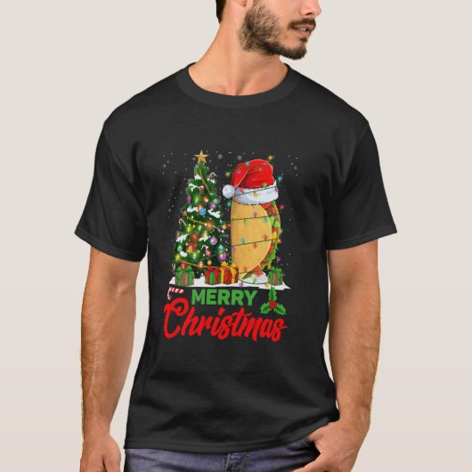 Funny Taco Christmas Tree Lights Mexican Food Lieb T-Shirt (Vorderseite)
