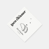 Funny Taco Cleaner Wedding Napkin Serviette (Ecke)