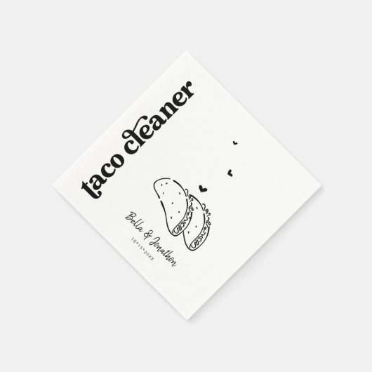 Funny Taco Cleaner Wedding Napkin Serviette (Ecke)