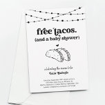 Funny Taco Couple's Baby Shower Einladung<br><div class="desc">Kostenlose Tacos (und eine Babydusche). Nutzen Sie die traditionelle Dusche oder die Dusche eines Bettpaares. Genießen Sie eine lustige Babydusche,  die das Rampenlicht auf.. takos! Die Kunstwerke sind handgezeichnet. Koordinationsdetails,  Registrierung,  Dankeschön-Karten und andere Artikel sind in der 'Taco Baby Shower' Kollektion in meinem Geschäft verfügbar.</div>