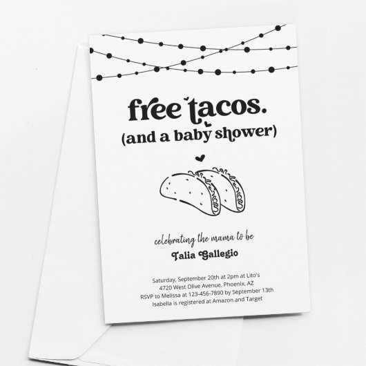 Funny Taco Couple's Baby Shower Einladung