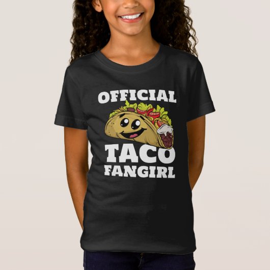 Funny Taco Fangirl Cartoon Mexiko Food Lover T-Shirt (Vorderseite)