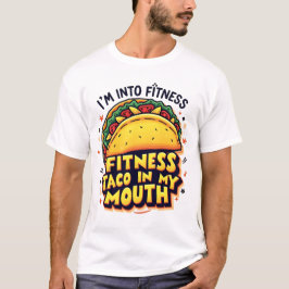 Funny Taco Fitness Pun - Fitness Taco im Mund T-Shirt