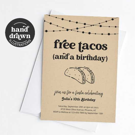 Funny Taco Geburtstagsparty Einladung