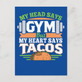 Funny Taco Gym Postkarte (Vorderseite)