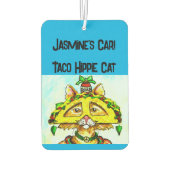 Funny Taco Hippie Cat Cat Air Freshener Autolufterfrischer (Rückseite)