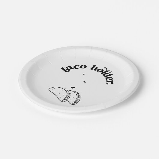 Funny ' Taco Holder ' Plate Pappteller (Schrägansicht)