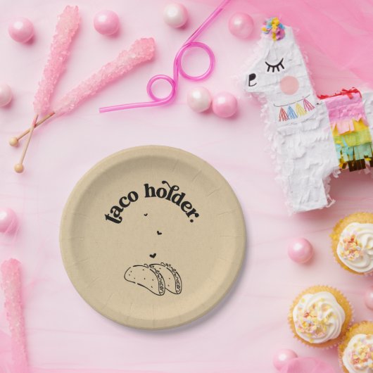 Funny ' Taco Holder ' Plate Pappteller (Party)