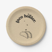 Funny ' Taco Holder ' Plate Pappteller (Vorderseite)