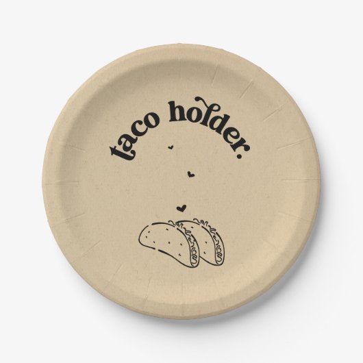 Funny ' Taco Holder ' Plate Pappteller (Vorderseite)