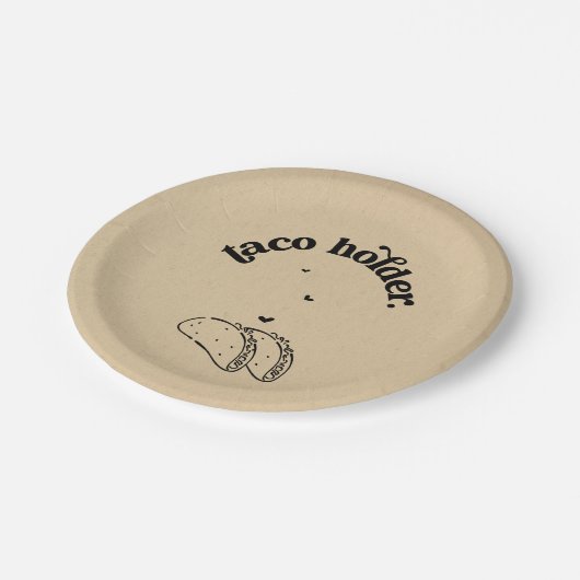 Funny ' Taco Holder ' Plate Pappteller (Schrägansicht)