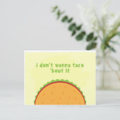 Funny Taco Illustration Food Icon Postkarte (Stehend Vorderseite)