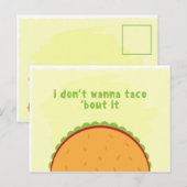 Funny Taco Illustration Food Icon Postkarte (Vorne/Hinten)
