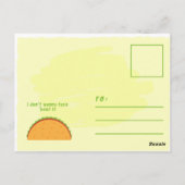 Funny Taco Illustration Food Icon Postkarte (Rückseite)