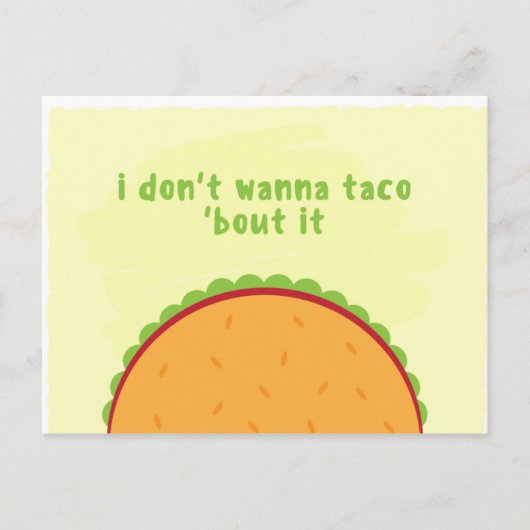 Funny Taco Illustration Food Icon Postkarte (Vorderseite)