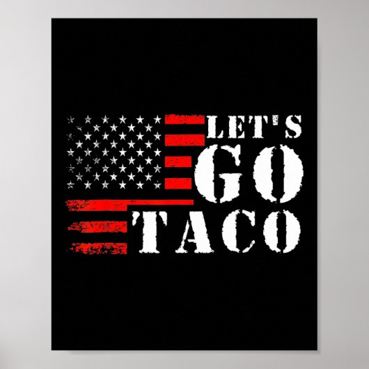Funny Taco Let's Go Taco Poster (Vorne)