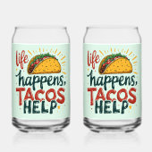 Funny Taco Lover Fiesta Feinschmecker Spaß Dosenglas (Vorderseite)