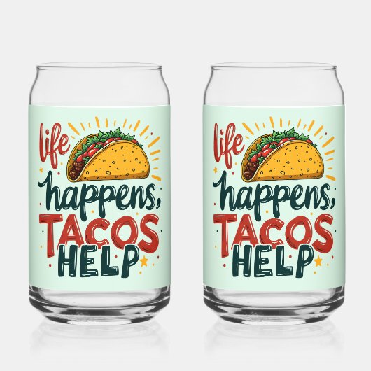 Funny Taco Lover Fiesta Feinschmecker Spaß Dosenglas (Rückseite)