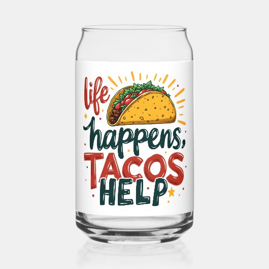 Funny Taco Lover Fiesta Feinschmecker Spaß Dosenglas (Rückseite)