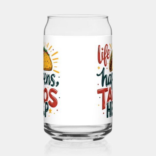 Funny Taco Lover Fiesta Feinschmecker Spaß Dosenglas (Rechts)