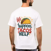 Funny Taco Lover Fiesta Feinschmecker Spaß T-Shirt (Rückseite)