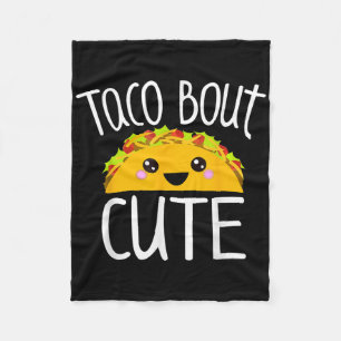 Funny Taco Lover Shirt Taco Bout Niedlicher Girl B Fleecedecke