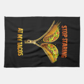 Funny Taco Lover Stop Staring Geschirrtuch (Horizontal)